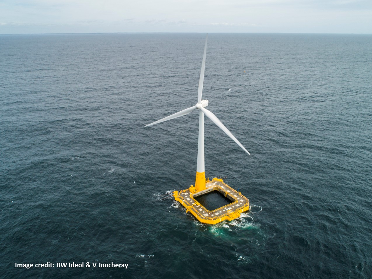 Floating Wind Turbine (Floatgen) Credits: BW Ideol V. Joncheray DB